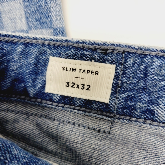 Pacsun Slim Taper Comfort Stretch Blue Faded Mens Denim Jeans 32x32 - Picture 9 of 12